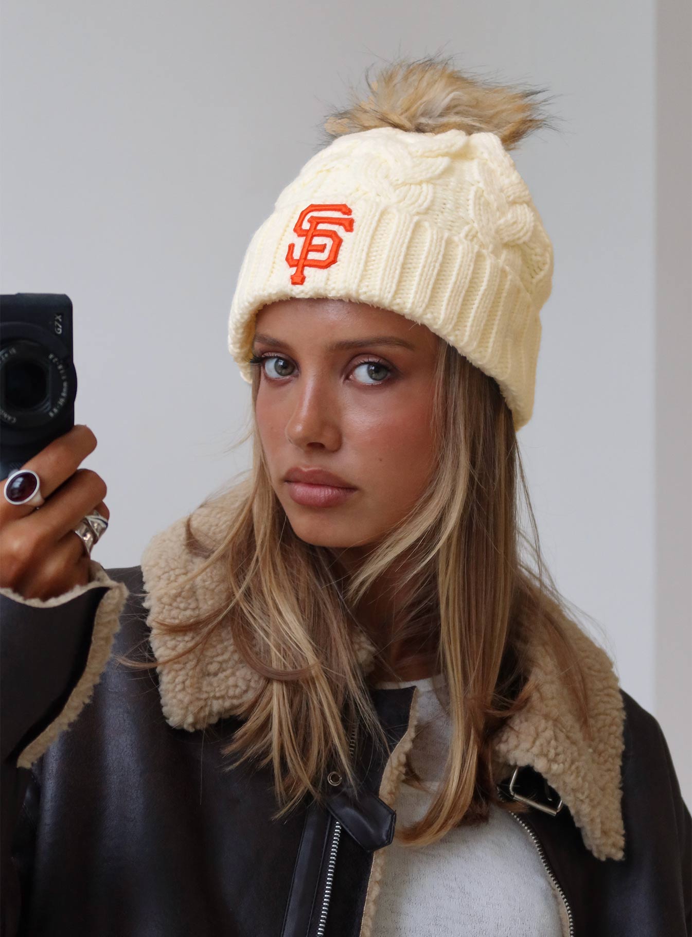 San Francisco Giants Knit Beanie Cream
